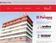 Tablet Screenshot of editoraperu.com.pe